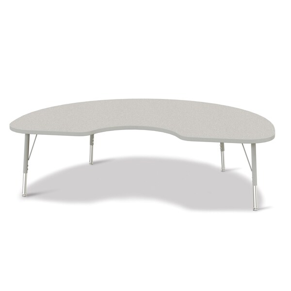 Jonti-Craft Berries Kidney Activity Table, 48 in. x 72 in., E-height, Freckled Gray/Gray/Gray 6423JCE000 - main